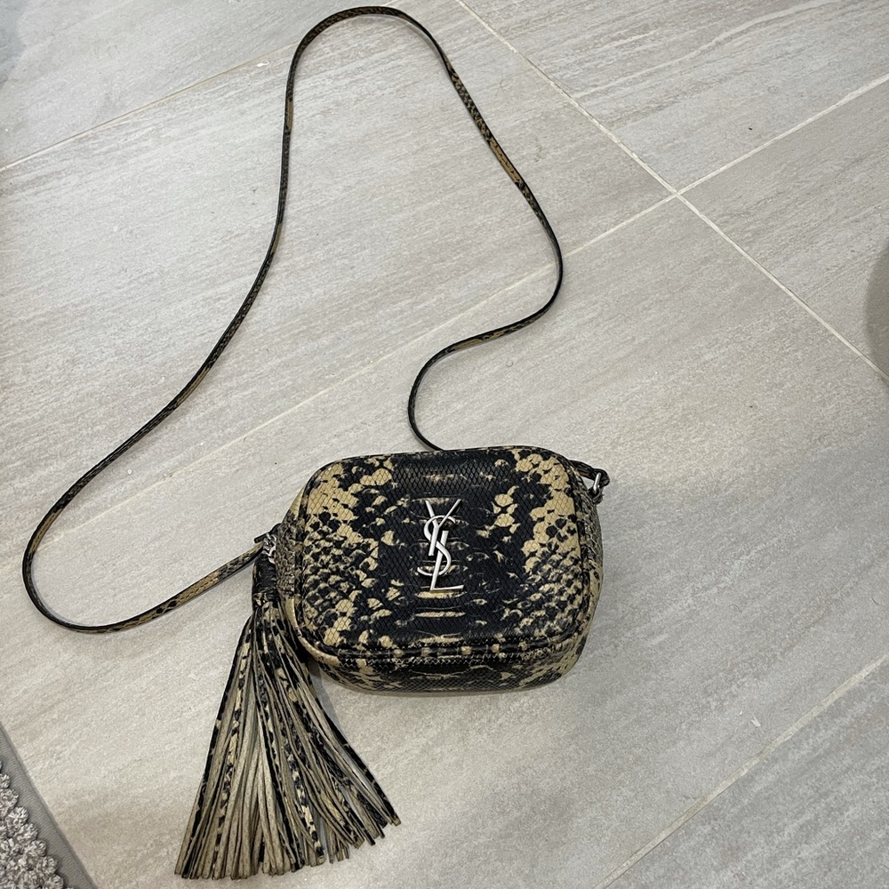 Authentic YSL Python Embossed Calfskin Mini Bag